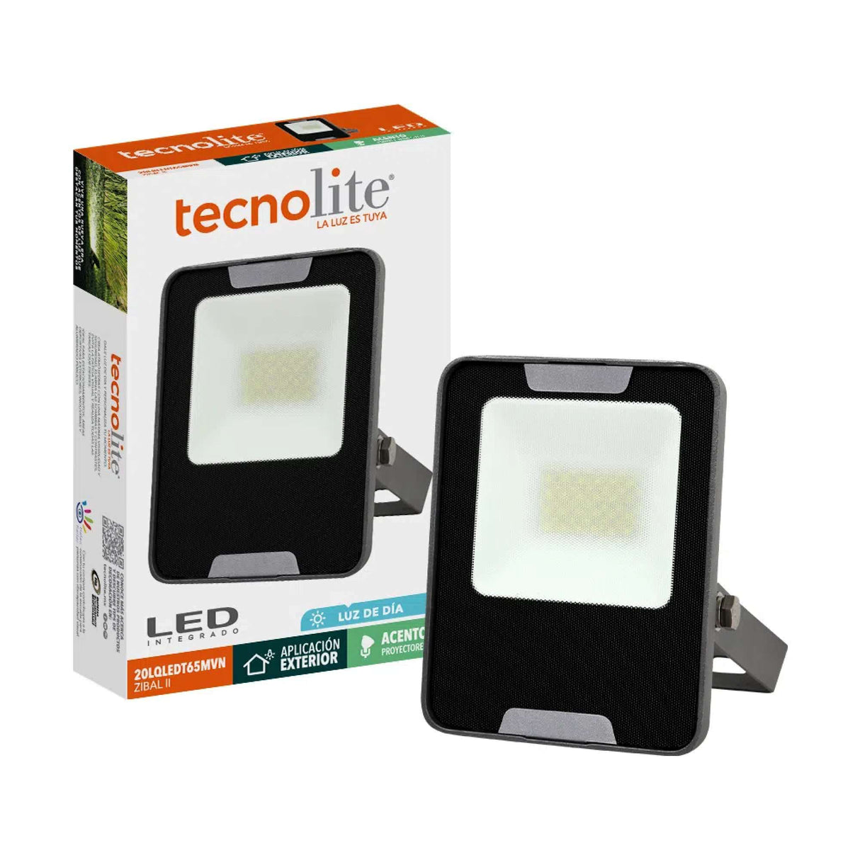 REFLECTOR LED TECNOLITE ZIBAL II 20W LUZ DE DÍA IP65 NO ATENUABLE LED INTEGRADO *** EXHIBIDO ***