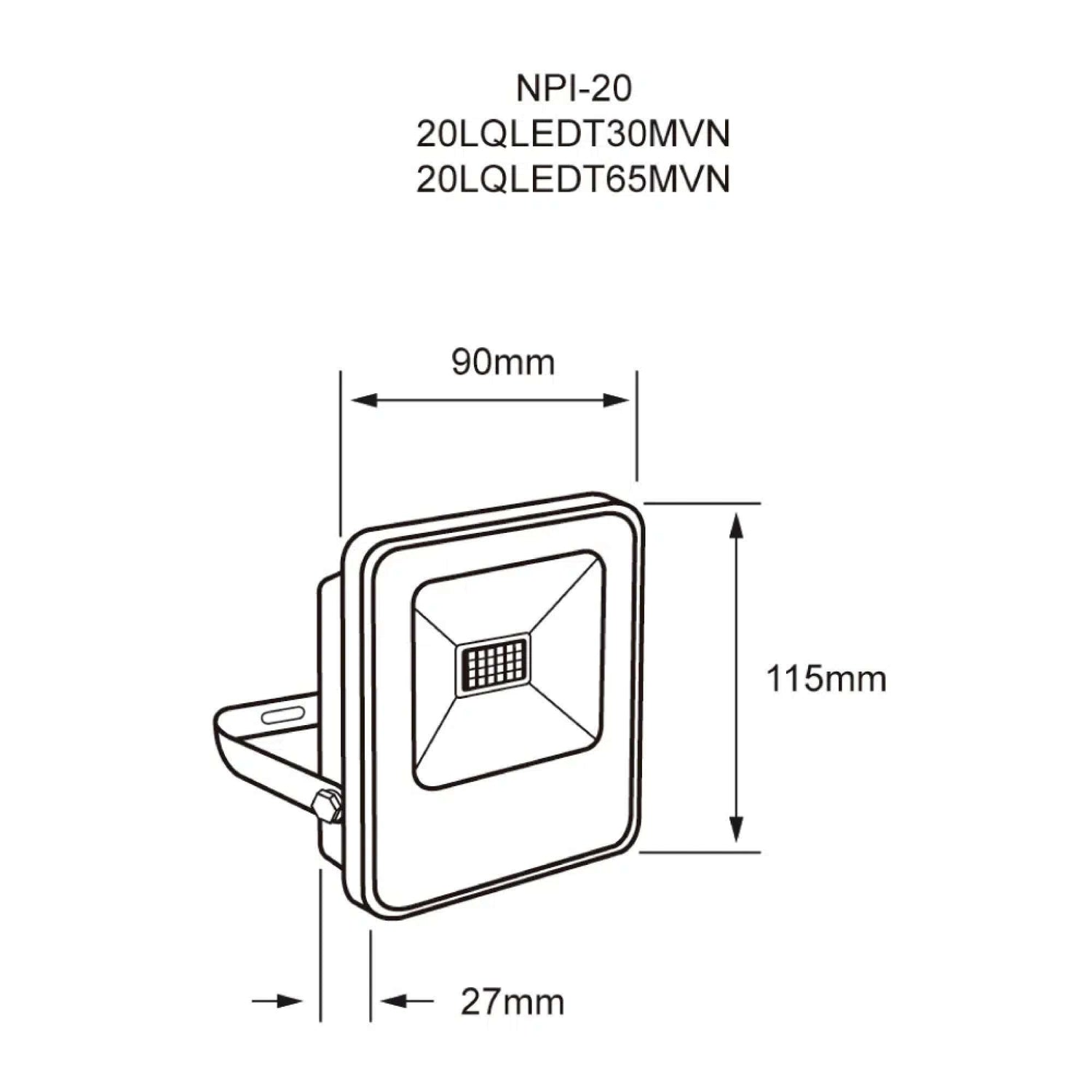 REFLECTOR LED TECNOLITE ZIBAL II 20W LUZ DE DÍA IP65 NO ATENUABLE LED INTEGRADO *** EXHIBIDO ***