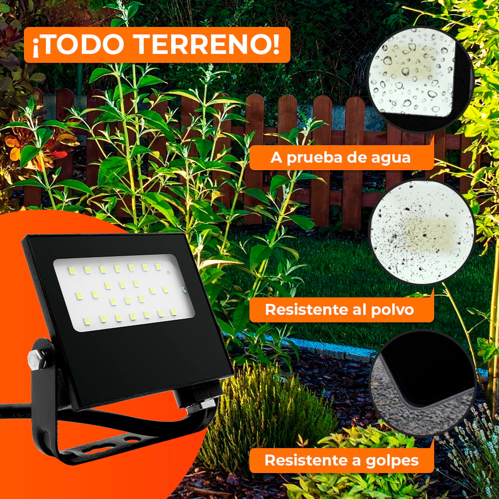 REFLECTOR EXT LED 20W 100-240V 1800LM 3000K NGR***HAE2025***