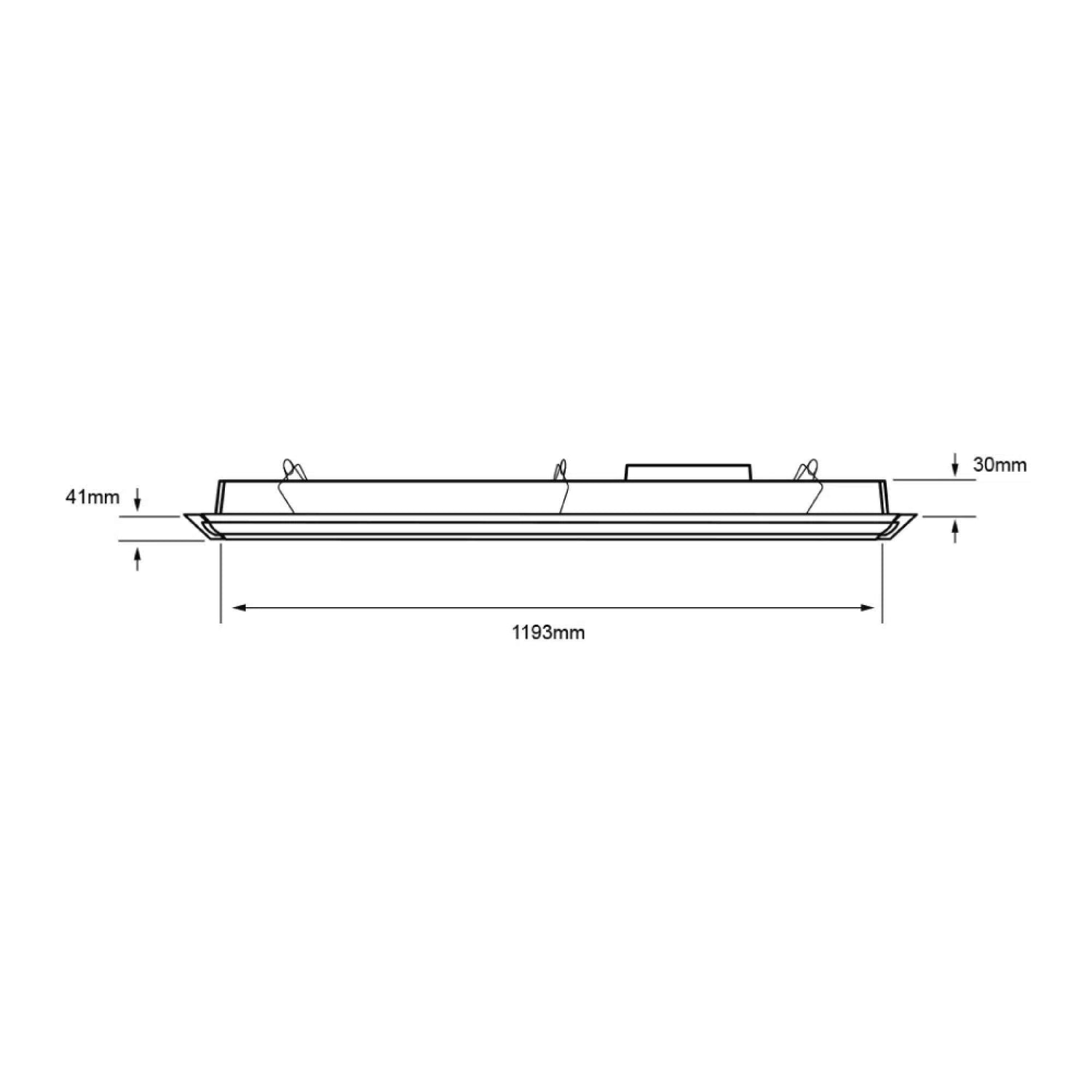 LÁMPARA DE EMPOTRABLE LED TECNOLITE HYGIEA 20W LUZ BLANCA NEUTRA INSTALACIÓN INVISIBLE