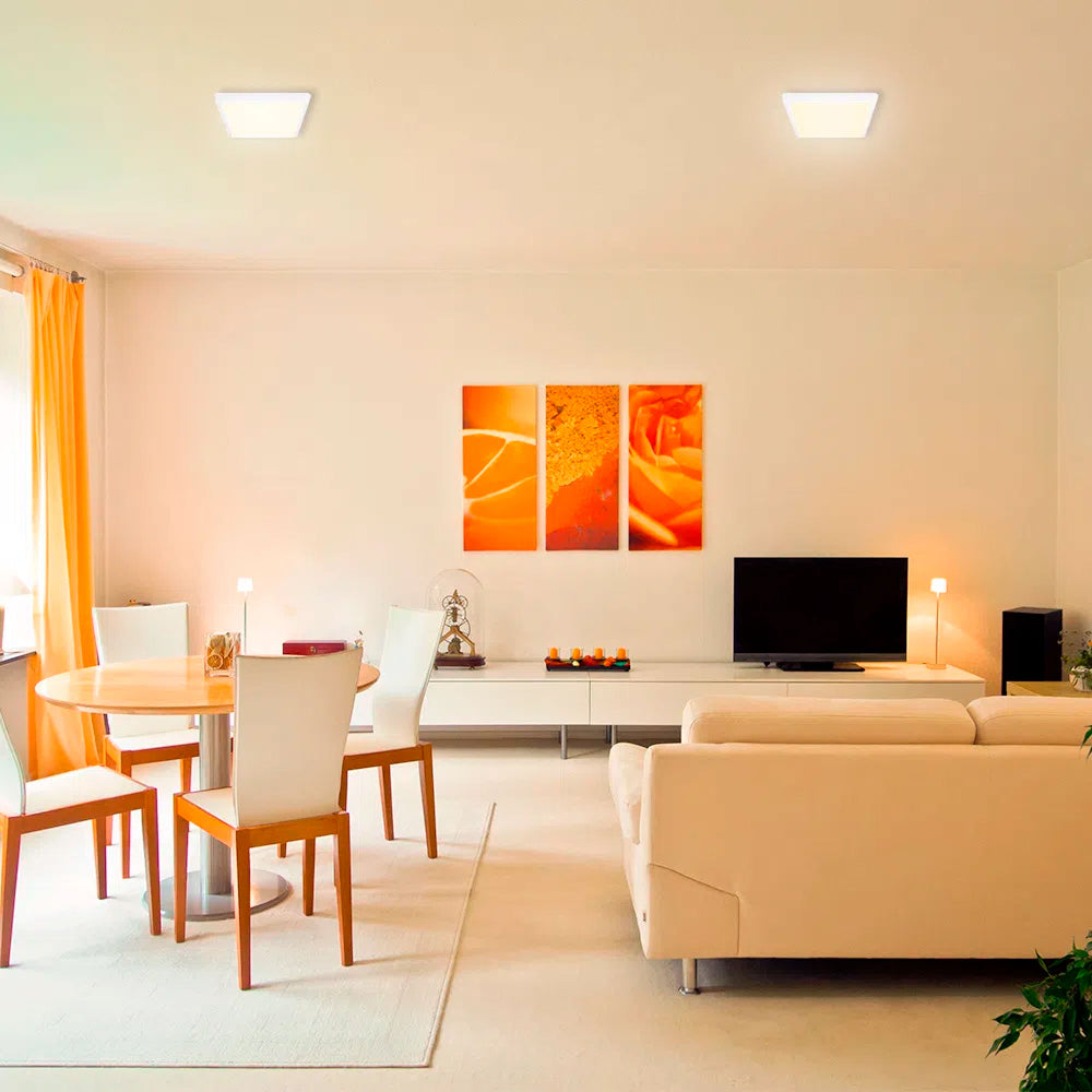 LAMPARA PLAFON LED TECHO 20 W LUZ CALIDA BRILLANTE INTERIORES NO ATENUABLE LED INTEGRADO 20PTLLEDC30MVB