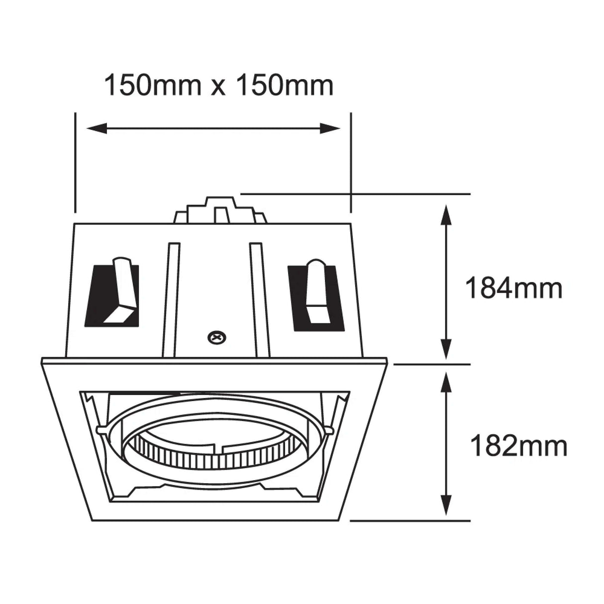 LÁMPARA EMPOTRABLE TECNOLITE LUYTEN I DIRIGIBLE BASE E27 BLANCO ***TECNOLITE HAE***