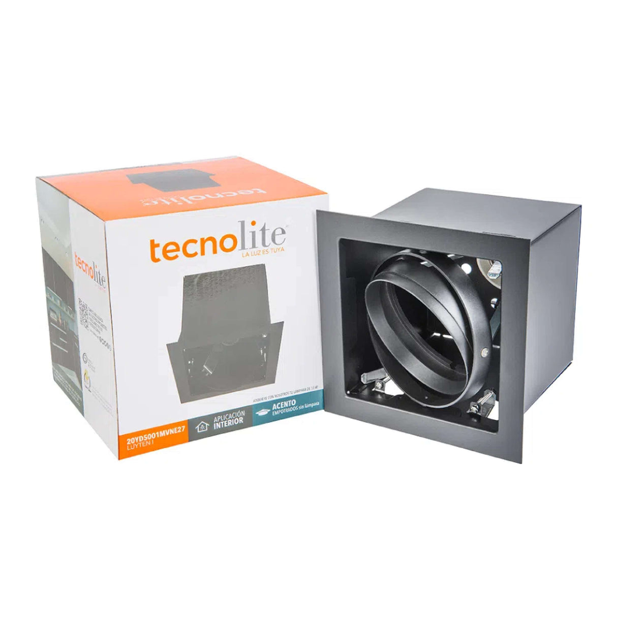 LÁMPARA EMPOTRABLE TECNOLITE LUYTEN I DIRIGIBLE BASE E27 NEGRO ***TECNOLITE HAE***