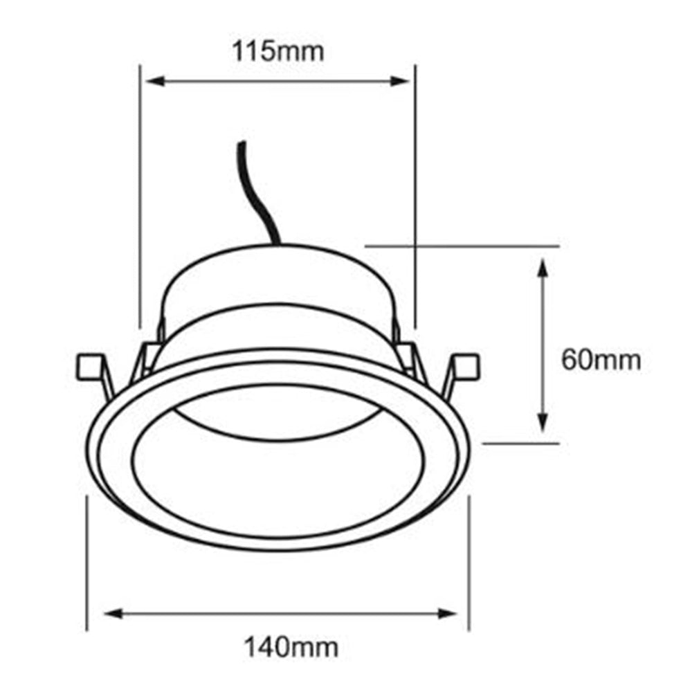 LAMPARA EMPOTRABLE DOWNLIGHT LED 20 W LUZ CALIDA BRILLANTE ANTIDESLUMBRANTE NO ATENUABLE 20YDLED015MV30N