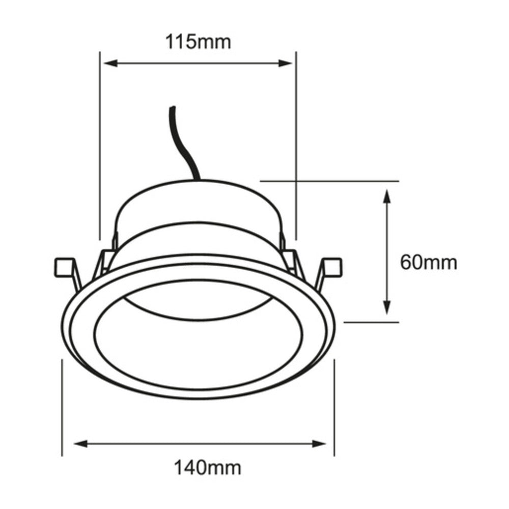 LAMPARA EMPOTRABLE DOWNLIGHT LED 20 W LUZ NEUTRA ANTIDESLUMBRANTE NO ATENUABLE 20YDLED015MV40B