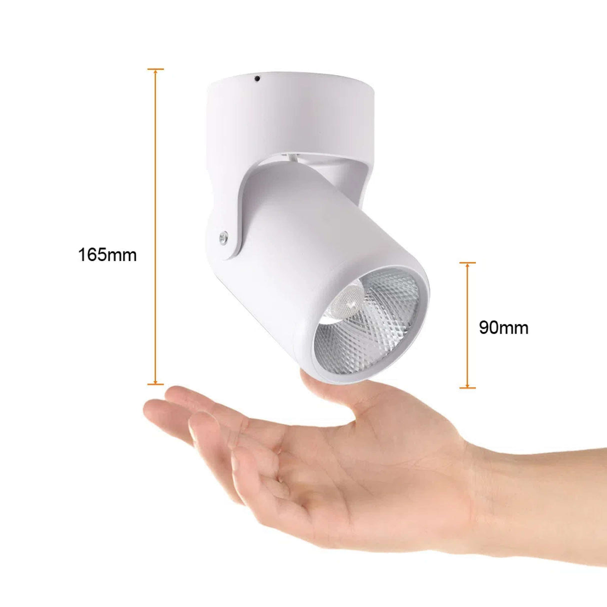 LAMPARA INTERIOR LED 20W. ALRIYA II SPOT SOBREPONER LUZ SUAVE CALIDA DIRIGIBLE BLANCO *** EXHIBIDO ***