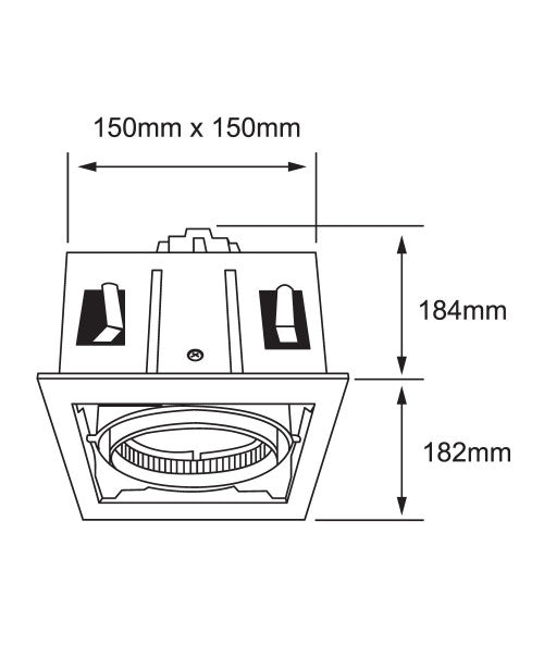 LÁMPARA EMPOTRABLE TECNOLITE LUYTEN I DIRIGIBLE BASE E27 BLANCO ***TECNOLITE HAE***