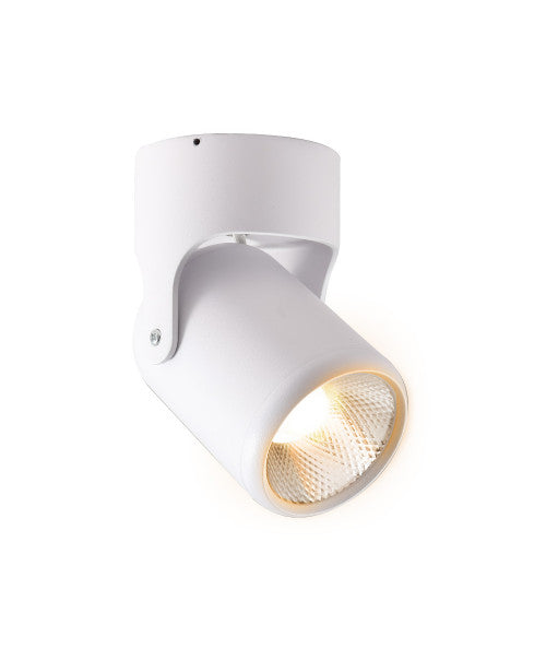 LAMPARA INTERIOR LED 20W. ALRIYA II SPOT SOBREPONER LUZ SUAVE CALIDA DIRIGIBLE BLANCO *** EXHIBIDO ***