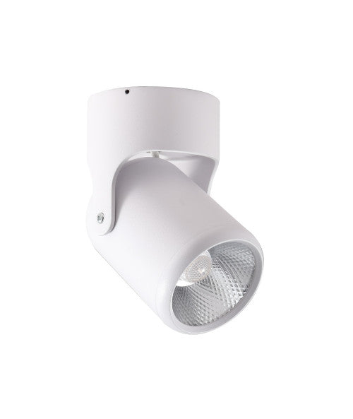 LAMPARA INTERIOR LED 20W. ALRIYA II SPOT SOBREPONER LUZ SUAVE CALIDA DIRIGIBLE BLANCO *** EXHIBIDO ***