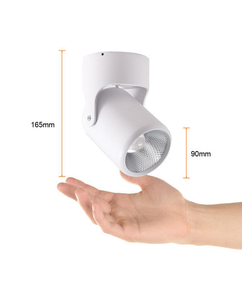 LAMPARA INTERIOR LED 20W. ALRIYA II SPOT SOBREPONER LUZ SUAVE CALIDA DIRIGIBLE BLANCO *** EXHIBIDO ***