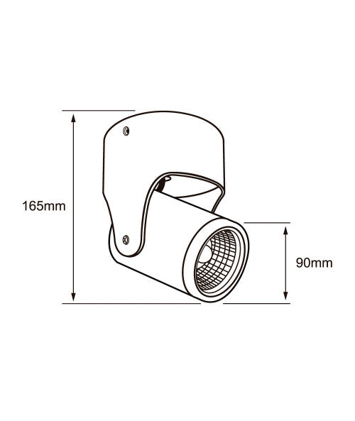 LAMPARA INTERIOR LED 20W. ALRIYA II SPOT SOBREPONER LUZ SUAVE CALIDA DIRIGIBLE BLANCO *** EXHIBIDO ***