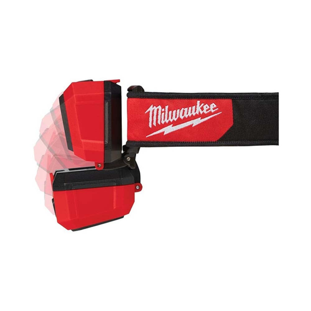 LINTERNA PARA CASCO / CABEZA 300 LUMENES 4 CLIPS PARA CASCO 3 BATERIAS AAA MILWAUKEE