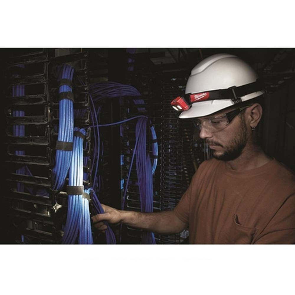 LINTERNA PARA CASCO / CABEZA 300 LUMENES 4 CLIPS PARA CASCO 3 BATERIAS AAA MILWAUKEE