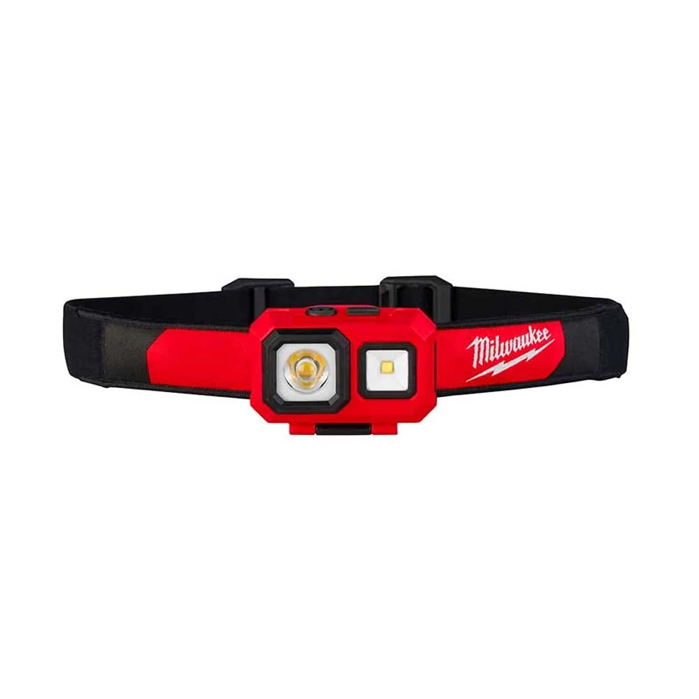 LINTERNA PARA CASCO / CABEZA 450 LUMENES 4 CLIPS PARA CASCO 3 BATERIAS AAA MILWAUKEE