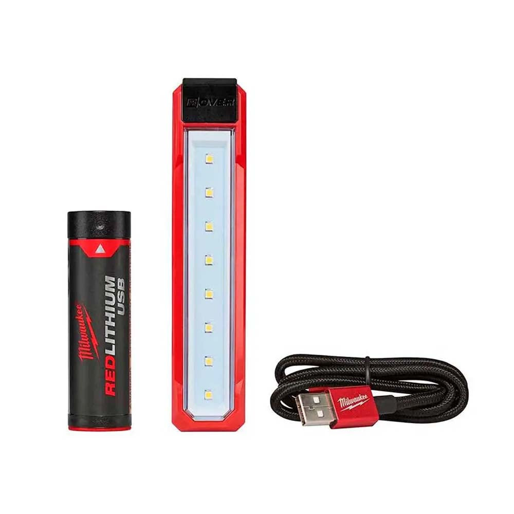 LINTERNA DE MANO / BOLSILLO MAGNETICA LED 445 LUMENES RECARGABLE USB REDLITHIUM 1 BATERIA USB REDLITHIUM CABLE USB MILWAUKEE *** OFRECER 15143 ***