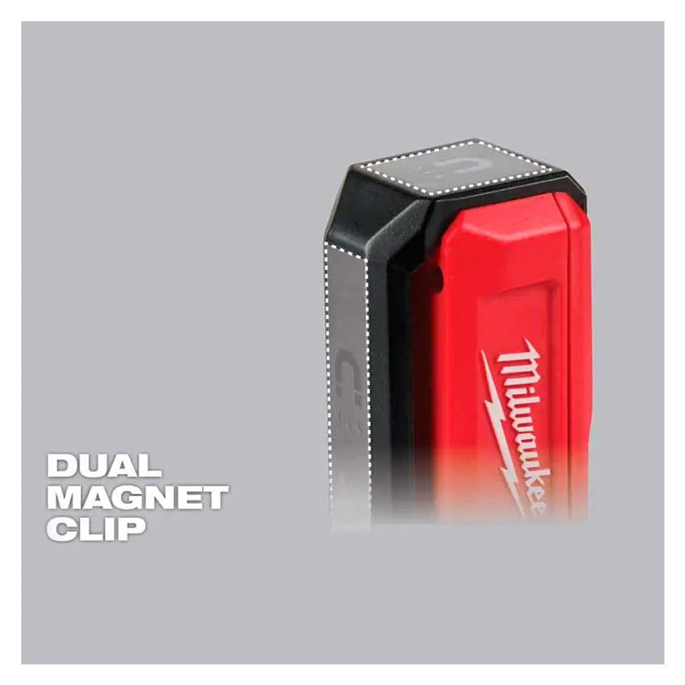 LINTERNA DE MANO / BOLSILLO MAGNETICA LED 445 LUMENES RECARGABLE USB REDLITHIUM 1 BATERIA USB REDLITHIUM CABLE USB MILWAUKEE *** OFRECER 15143 ***