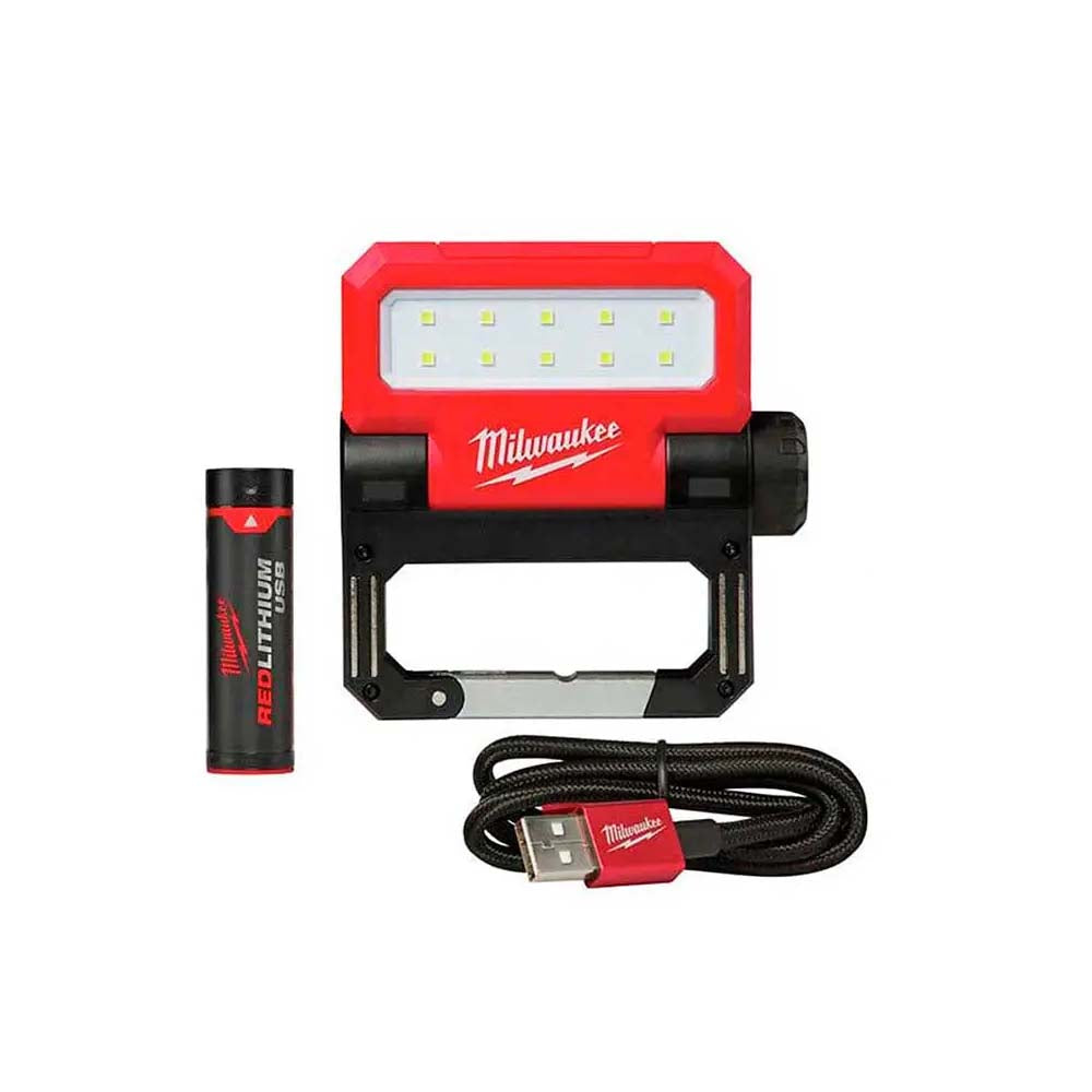 REFLECTOR 550 LUMENES RECARGABLE USB REDLITHIUM BATERIA USB REDLITHIUM CABLE USB MILWAUKEE