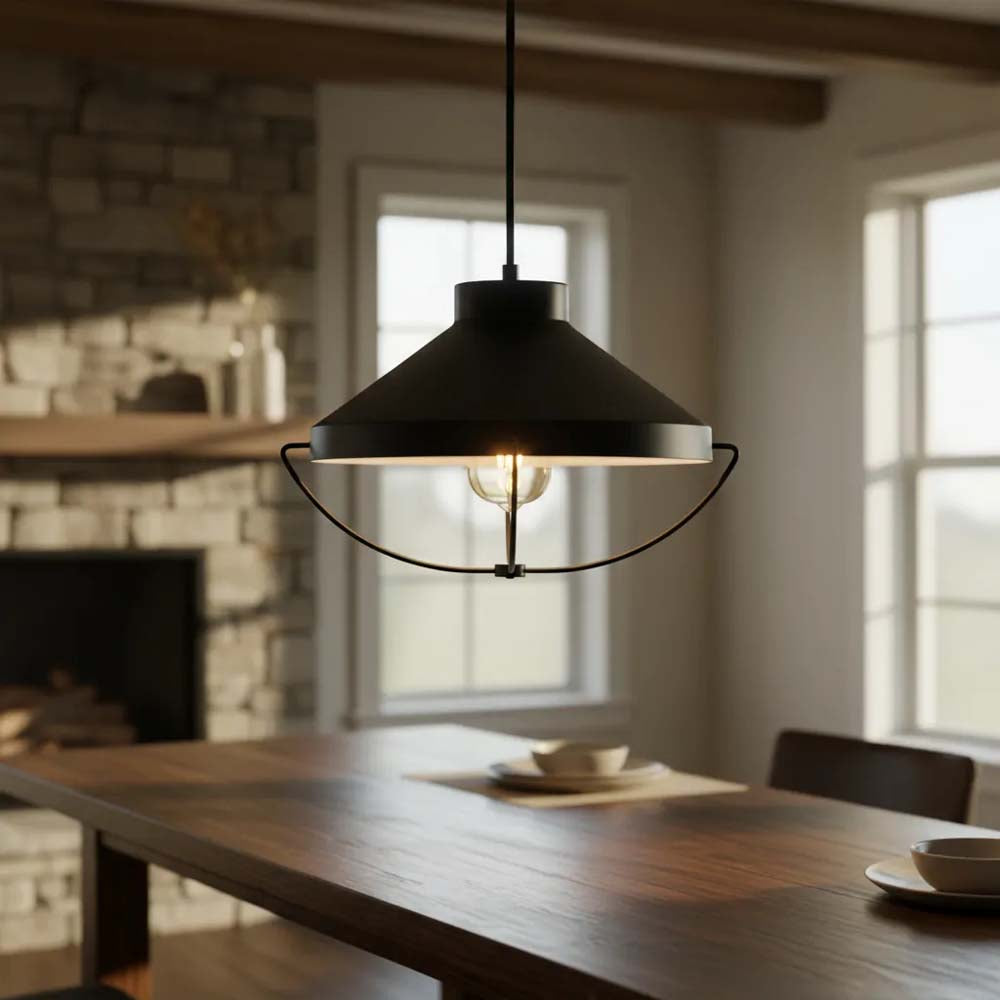 LUMINARIA COLGANTE COLOR NEGRO 1 X 60 W NOLAN