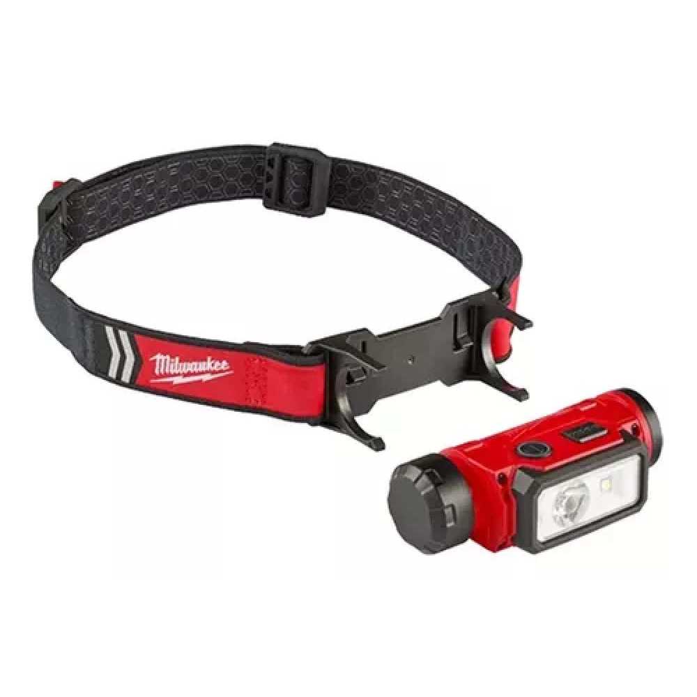 LINTERNA PARA CASCO 600 LUMENES RECARGABLE USB REDLITHIUM BATERIA USB REDLITHIUM CABLE USB C 4 CLIP PAREA CASCO MILWAUKEE