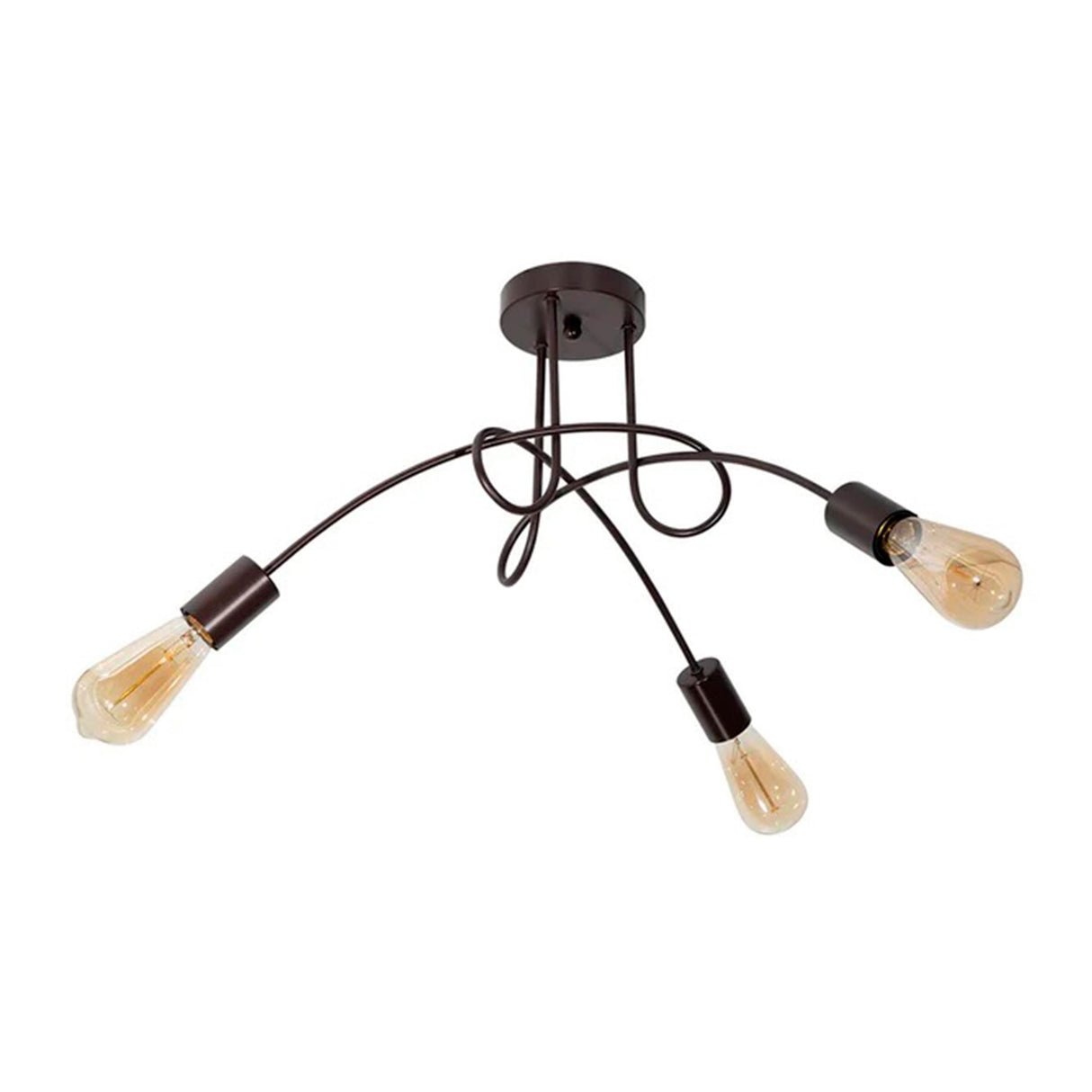 LAMPARA DE TECHO ARANA CHOCOLATE VINTAGE E27 40W 3 LUCES *** HA. LUMI ***