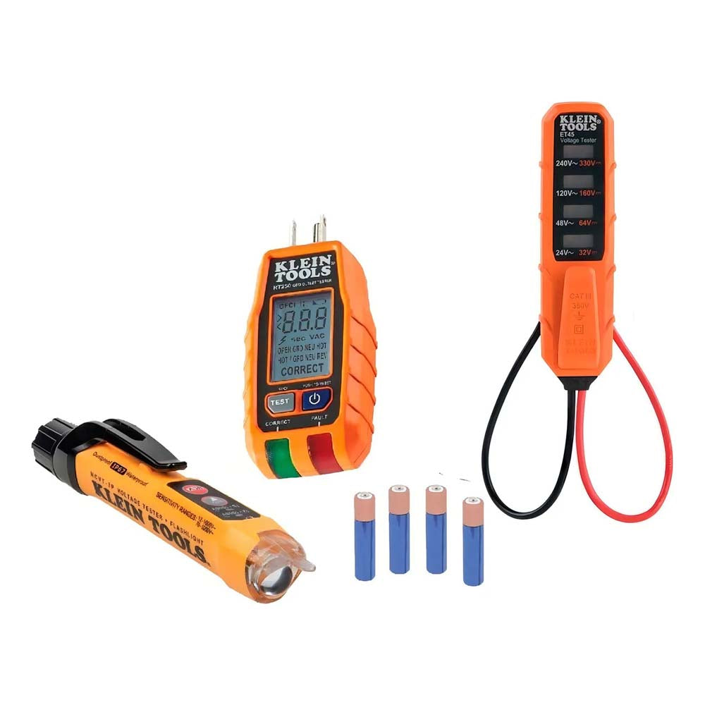 KIT DE PROBADORES VOLTAJE Y TOMACORRIENTE ET45 - NCVT3 - RT250 KLEIN TOOLS***HAE2025***