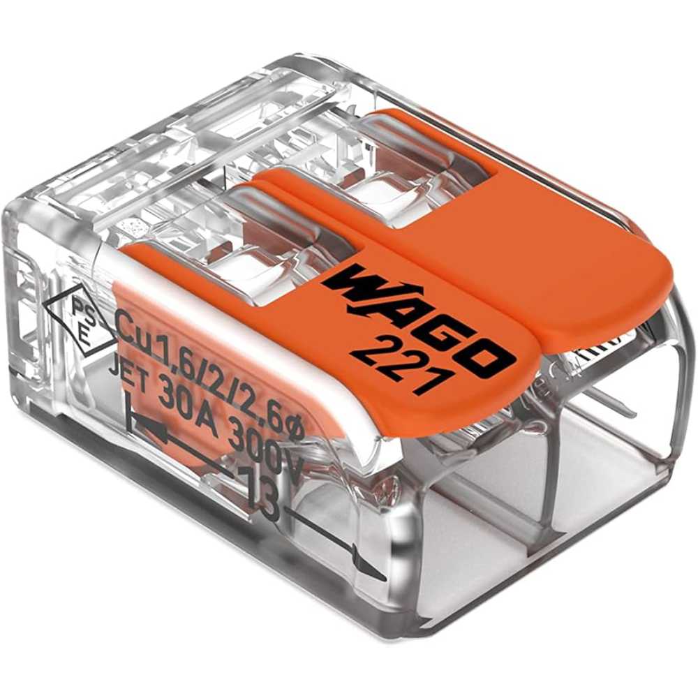 CONECTOR DE EMPALME 2 CONDUCTORES C/PALANCAS DE OPERACION CAL 10 AWG