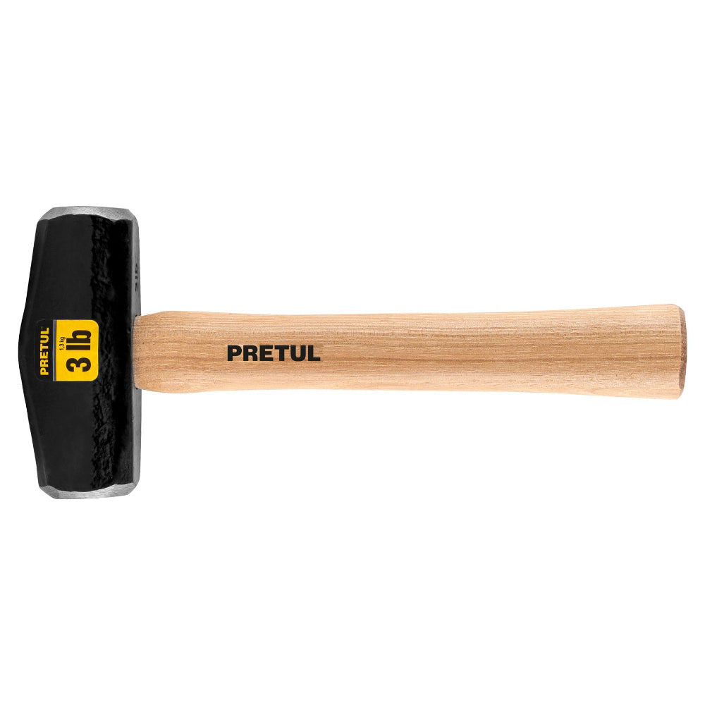 MARRO TIPO NEVADA 3 LB.(1.3KG.) MANGO DE MADERA 10 3/4" (27CMS.) DHT-3P 22216 TRUPER PRETUL