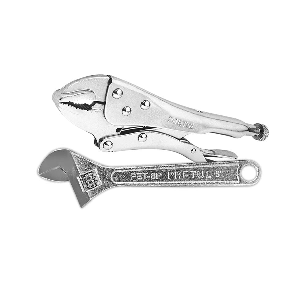 JGO. 4 PINZAS Y 1 LLAVE AJUSTABLE MANGO VINIL JGO-PIN5 22971 TRUPER PRETUL