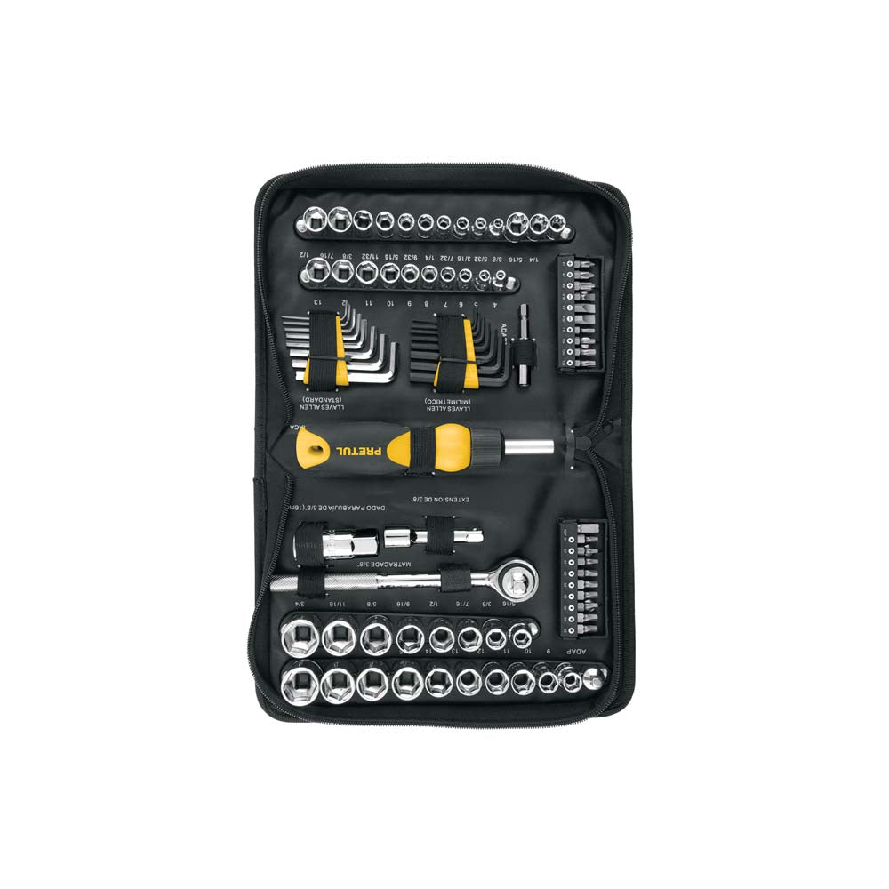 JUEGO DE HERRAMIENTAS PARA MECANICO  83 PZ SET-85 PRETUL