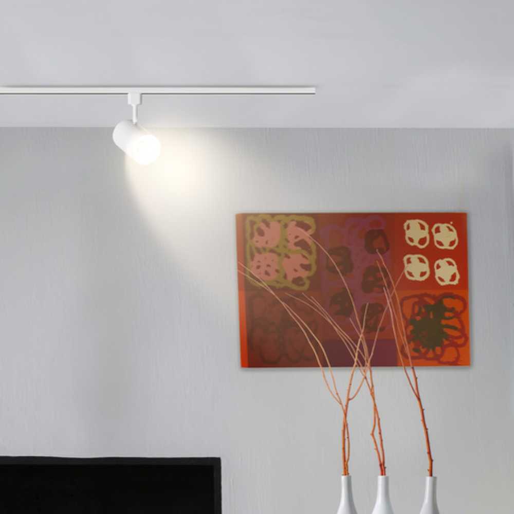 SPOT DE RIEL LED INDUS I TECNOLITE DIRIGIBLE DE INTERIOR 22W LUZ SUAVE CÁLIDA BLANCO