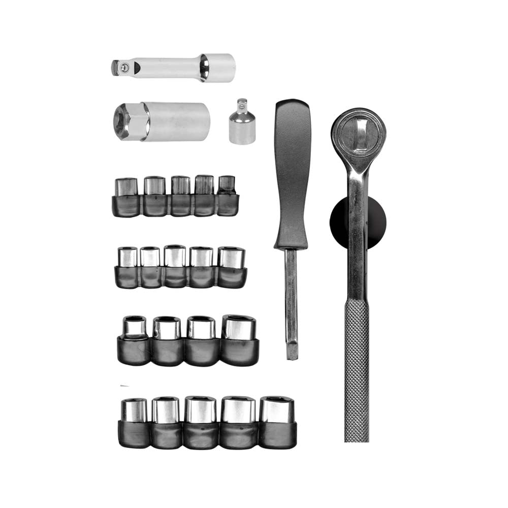 JGO. DADOS CUADRO 1/4" Y 3/8" 25PZS. PRETUL