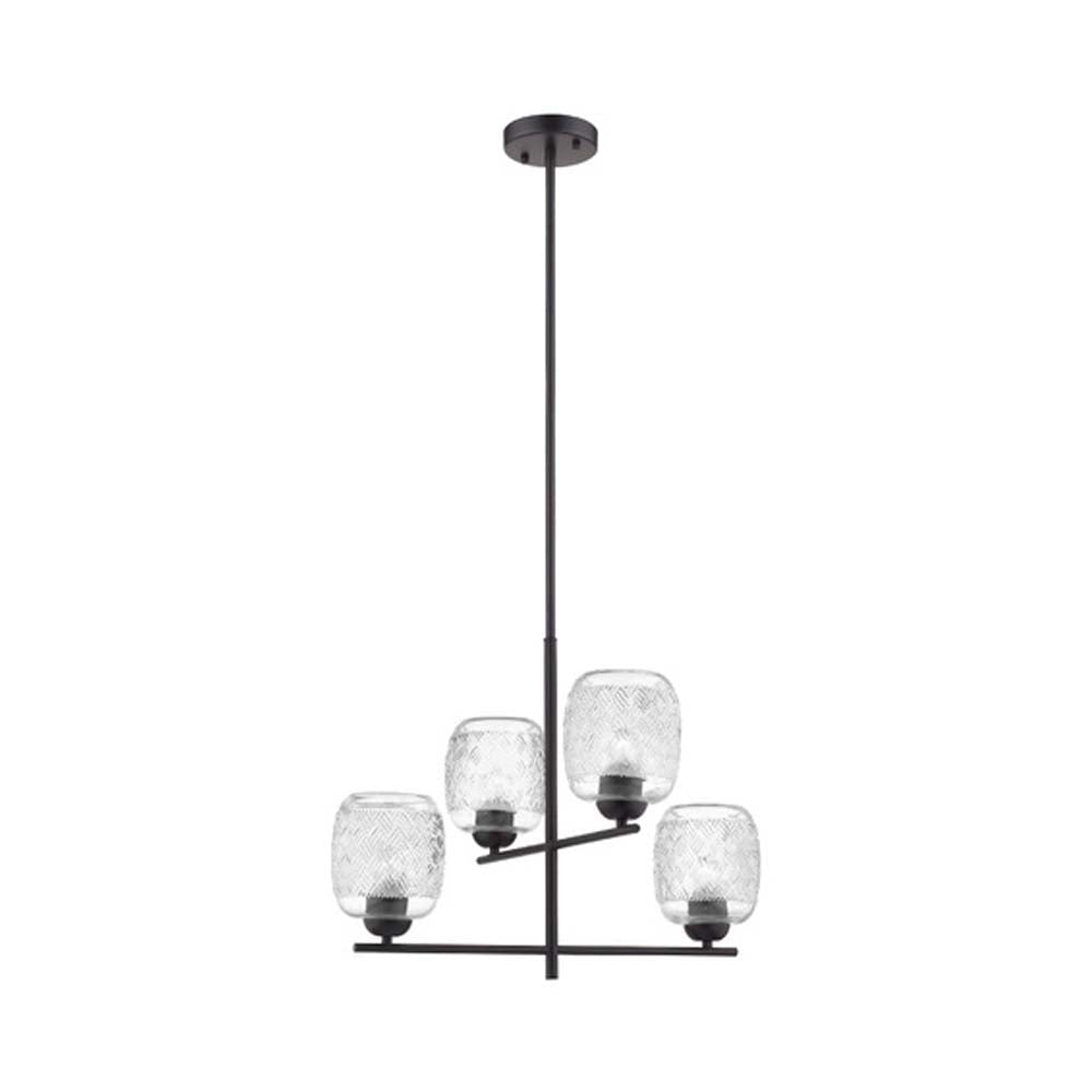 COLGANTE DE CRISTAL TECNOLITE FULU I 1.5M DE ALTURA 240W CUATRO BASES E27 NO INCLUYE FOCOS