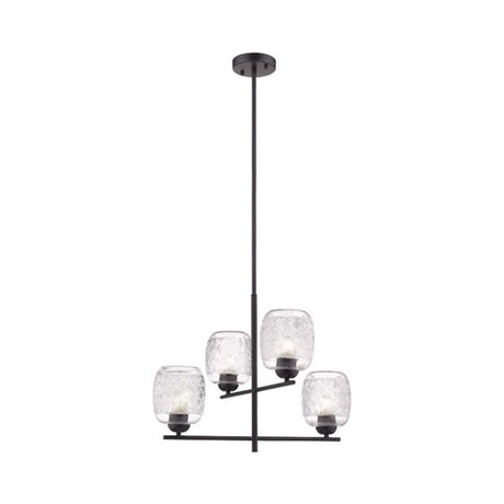 COLGANTE DE CRISTAL TECNOLITE FULU I 1.5M DE ALTURA 240W CUATRO BASES E27 NO INCLUYE FOCOS