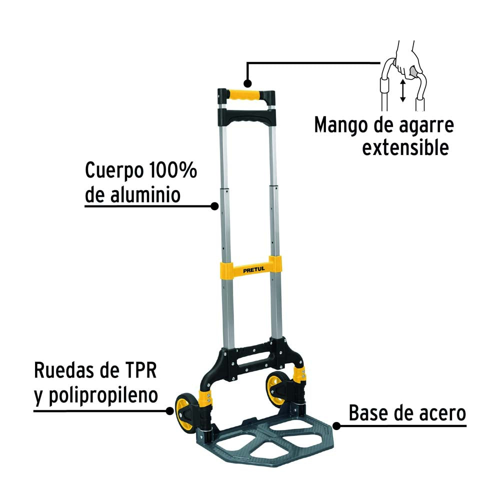 DIABLO DE CARGA PLEGABLE 100 KG PRETUL  DIA-100P