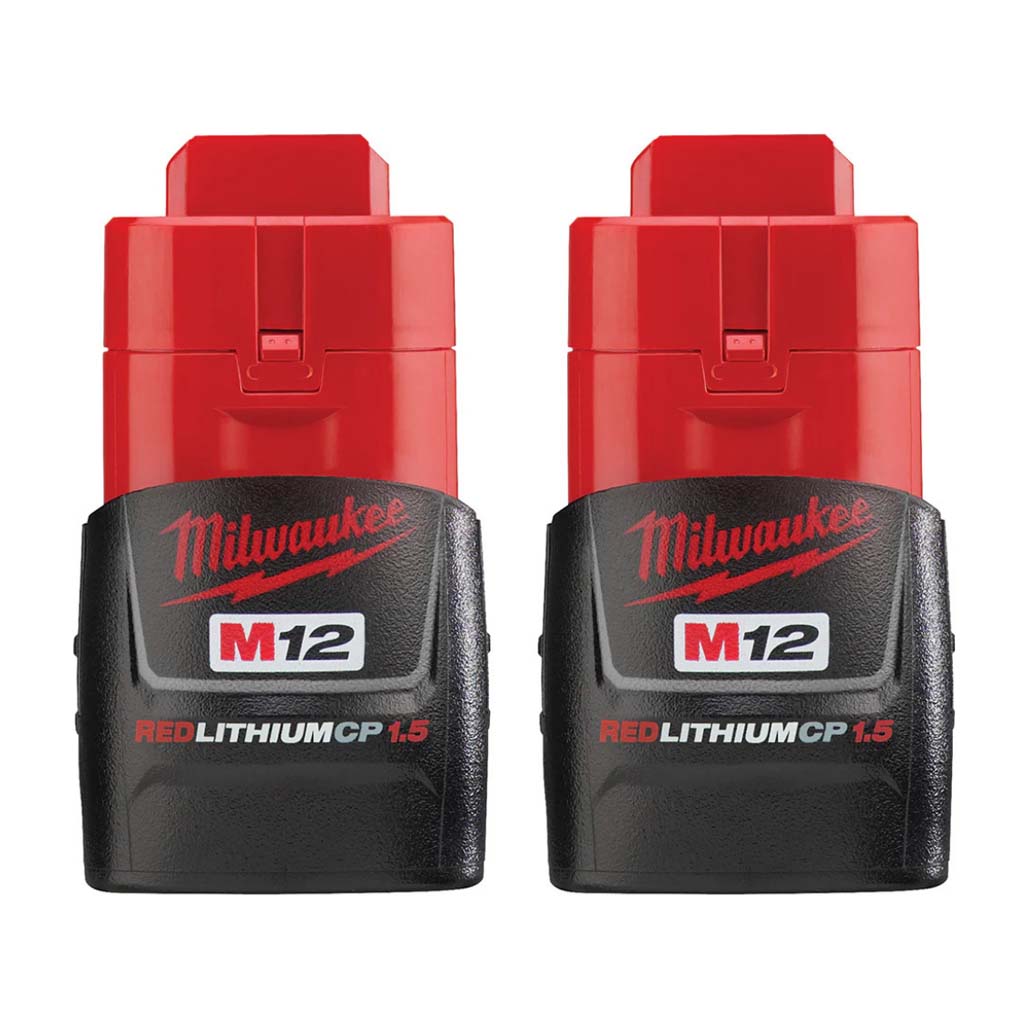 KIT HERRAMIENTAS INALAMBRICAS M12: TALADRO PERCUTOR / DESTORNILLADOR 3/8" DESTORNILLADOR DE IMPACTO HEXAGONAL 1/4" M12 2 BATERIAS 12V. 1.5AMP M12 CARGADOR DE BATERIA M12 MILWAUKEE