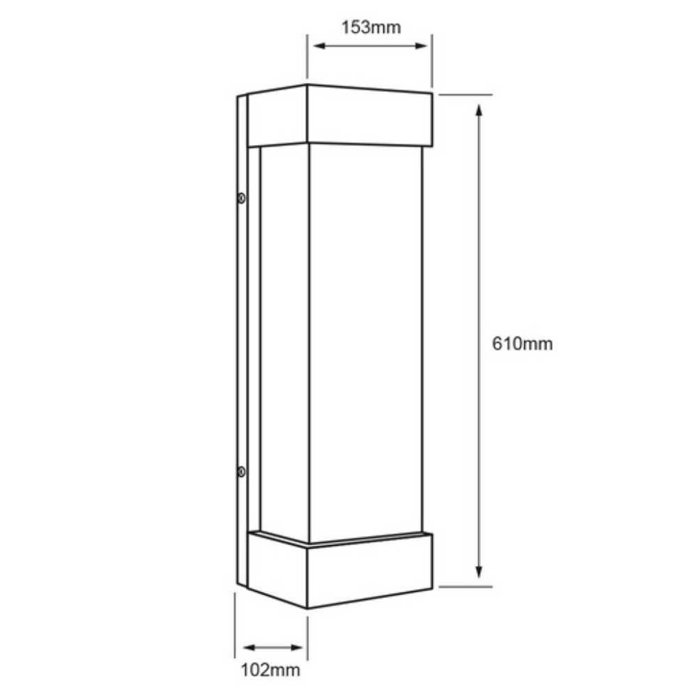 LÁMPARA DE EXTERIOR LED CRUX II TECNOLITE 24W PARED ARBOTANTE LUZ SUAVE CÁLIDA IP44 LED INTEGRADO