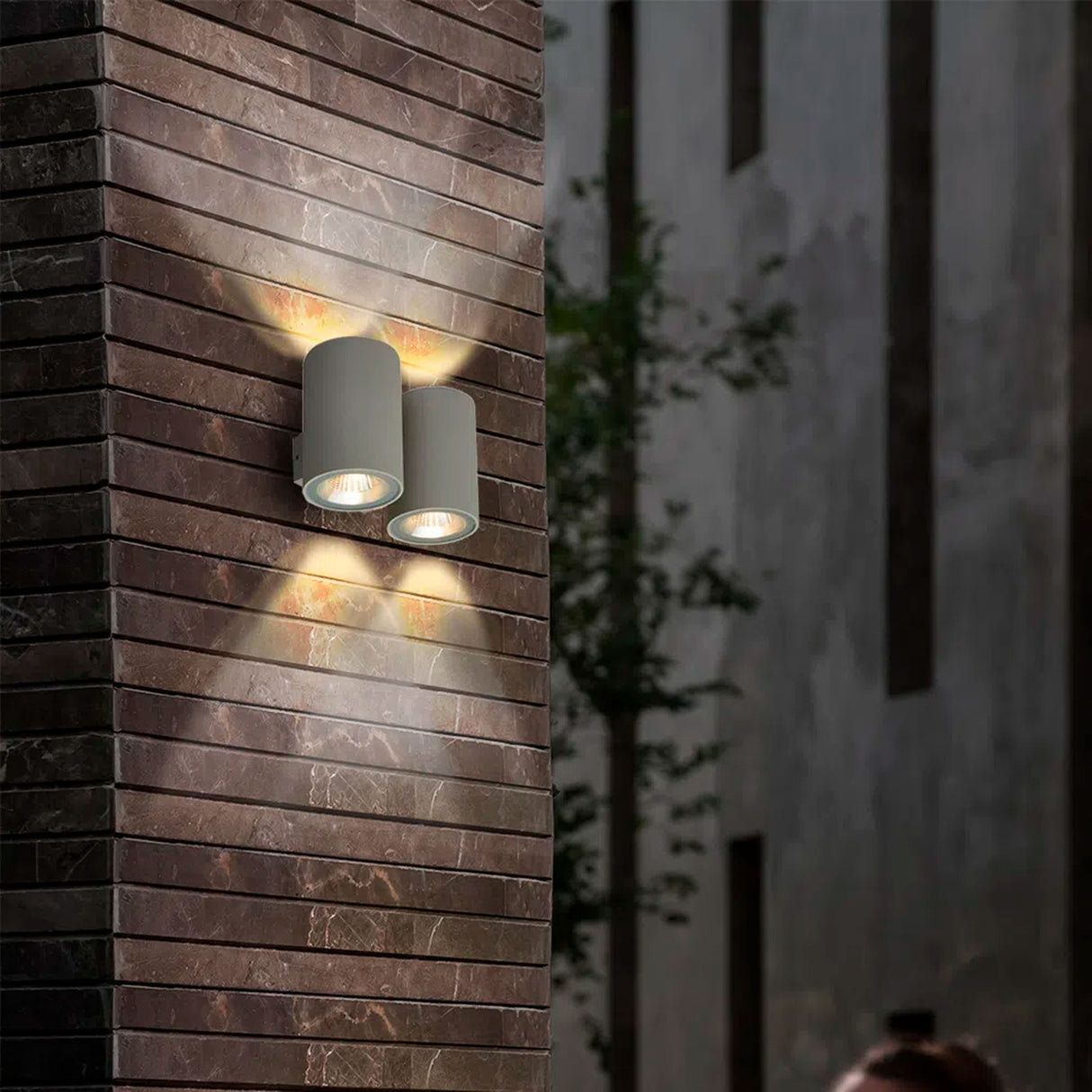 LÁMPARA DE EXTERIOR LED KAUS II TECNOLITE PARED ARBOTANTE 24W LUZ SUAVE CÁLIDA IP44 CUATRO FUENTES DE LUZ LED INTEGRADO ***TECNOLITE HAE***