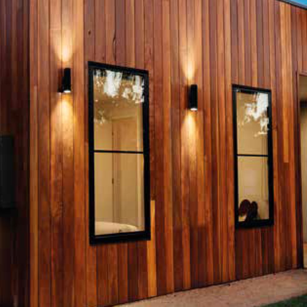 LUMINARIO EXT MURO LED 24W 30K NEGRO