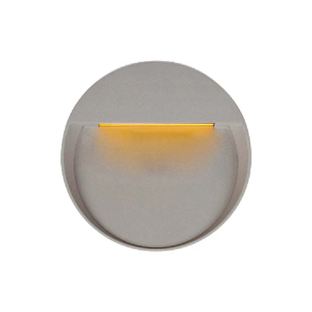 LUZ DE CORTESIA LED SOBREP. MURO 24W/127V. 3000K ALUM. GRIS HUNOR III ***TECNOLITE HAE***