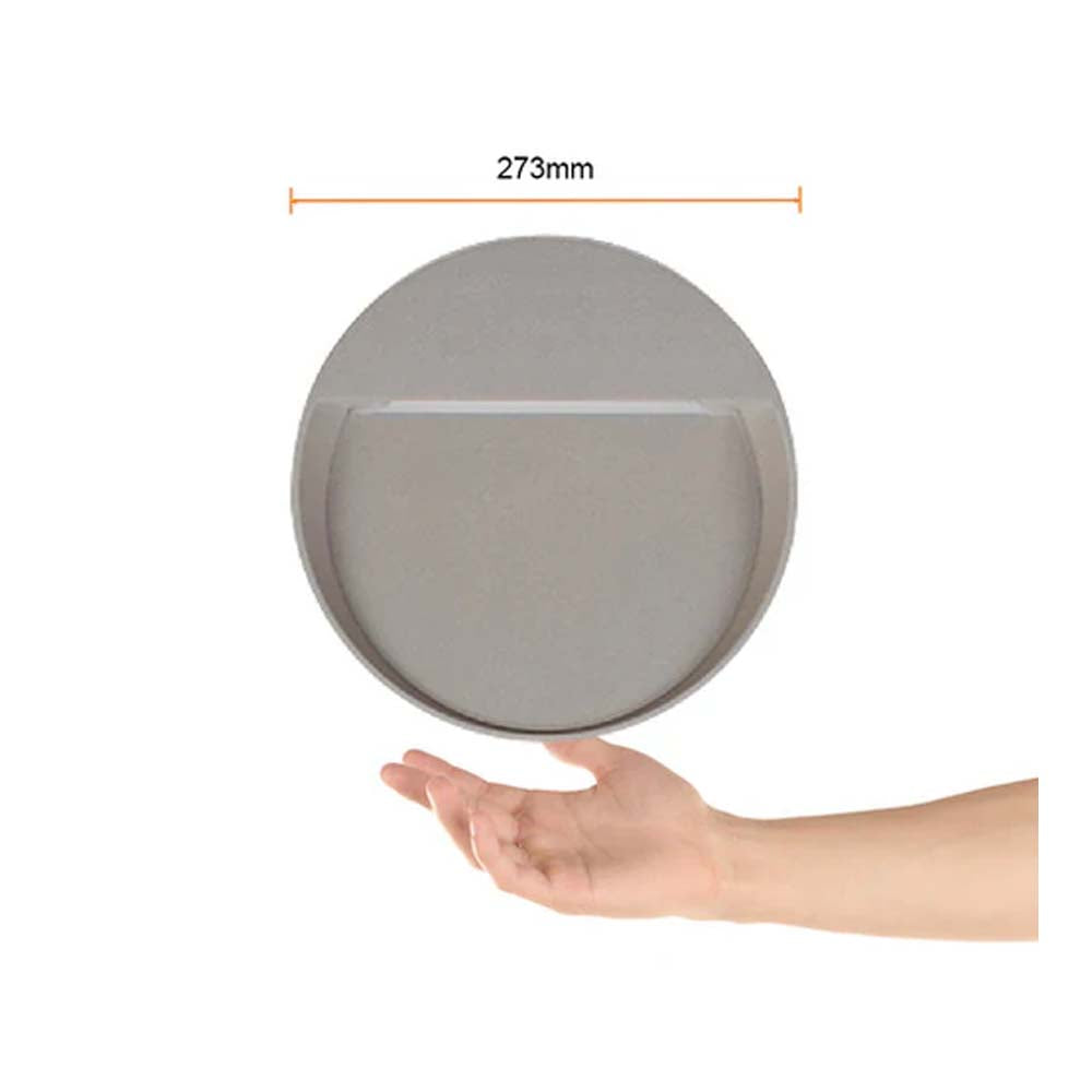 LUZ DE CORTESIA LED SOBREP. MURO 24W/127V. 3000K ALUM. GRIS HUNOR III ***TECNOLITE HAE***