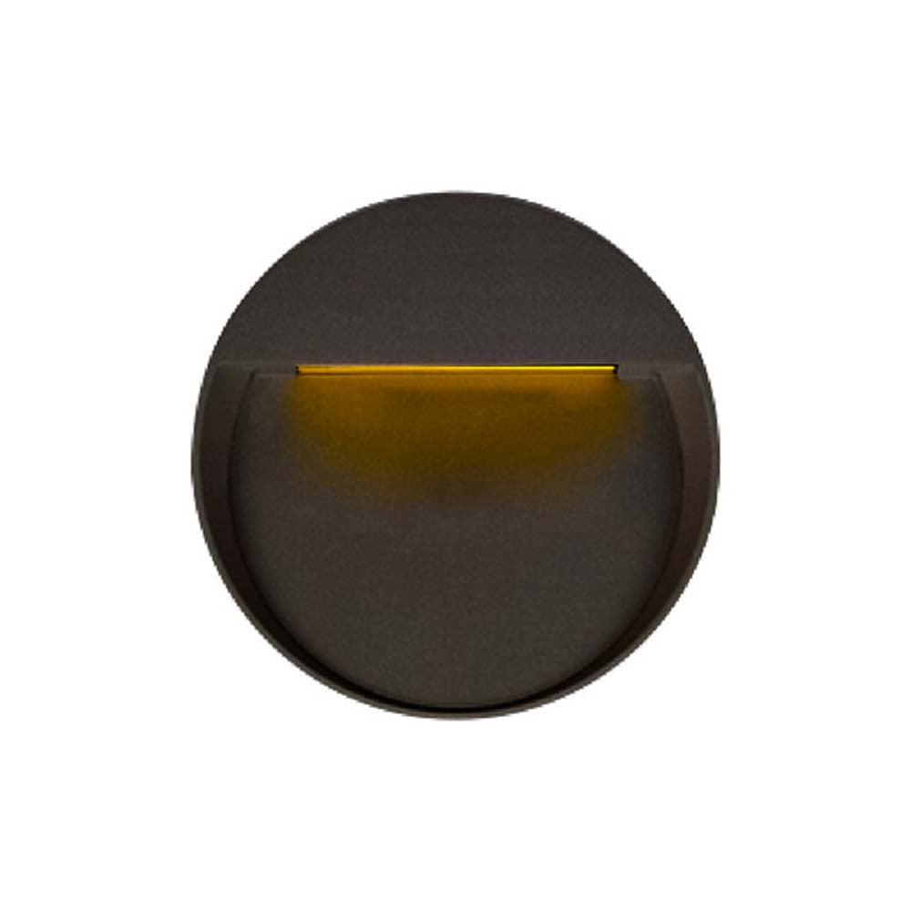 LUZ DE CORTESIA LED SOBREP. MURO 24W/127V. 3000K ALUM. NEGRO HUNOR III ***TECNOLITE HAE***