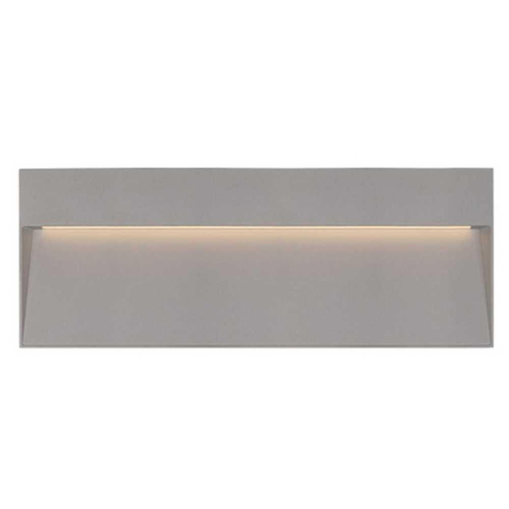 LUZ DE CORTESIA LED SOBREP. MURO 24W/127V. 3000K ALUM. GRIS KAVE IV