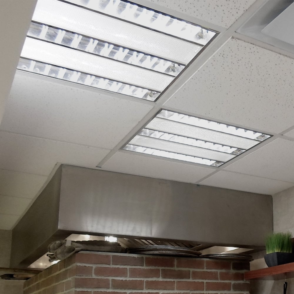 LAMPARA GABINETE LED 2X2 24 W LUZ BLANCA NEUTRA 3 BASES G5 NO ATENUABLE FOCOS T5 INCLUIDOS