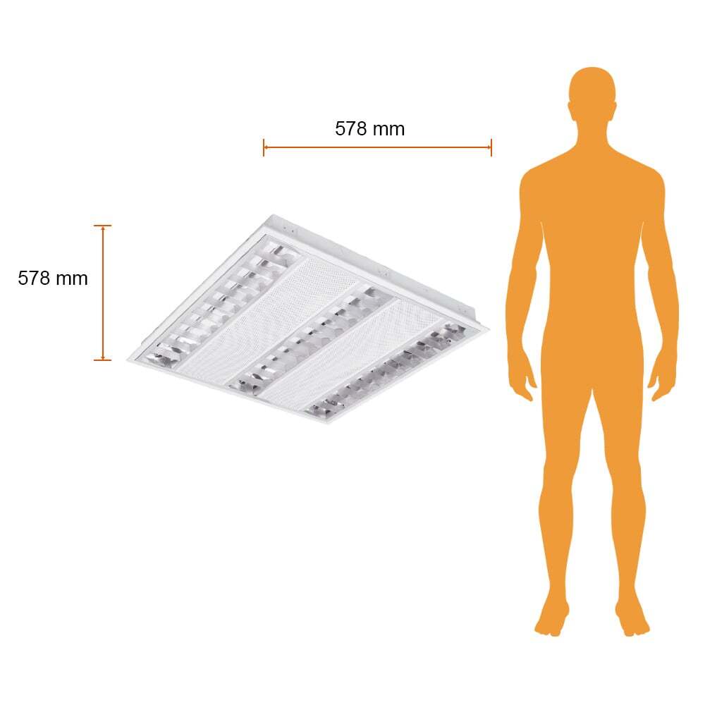 LÁMPARA EMPOTRABLE LED TECNOLITE OREMBURGO IV 24W LUZ DE DÍA TRES BASES G5