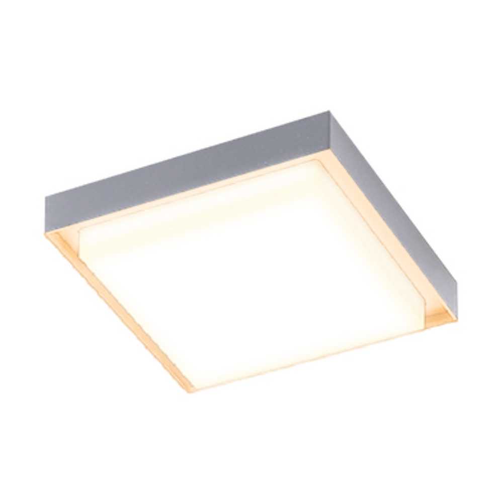 PLAFON CUADRO LED SOBREP. TECHO 24W/127V. 3000K ALUM. GRIS OKAB II