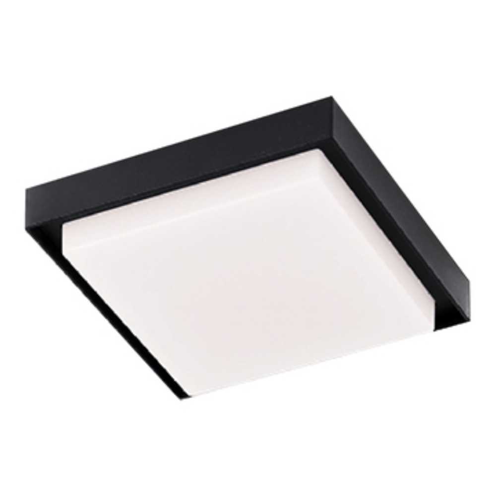 PLAFON CUADRO LED SOBREP. TECHO 24W/127V. 3000K ALUM. NEGRO OKAB II