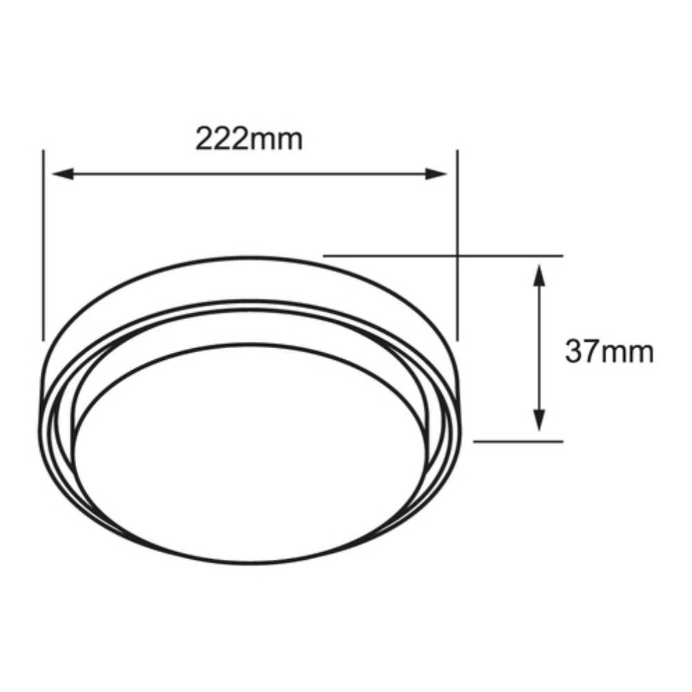 PLAFON LED SOBREP. TECHO 24W/127V. 3000K ALUM. GRIS NENQUE II