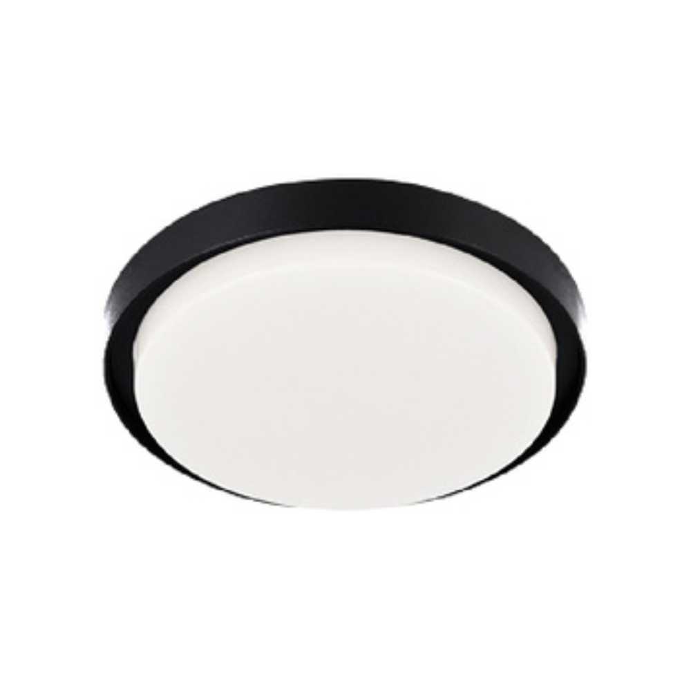 PLAFON LED SOBREP. TECHO 24W/127V. 3000K ALUM. NEGRO NENQUE II