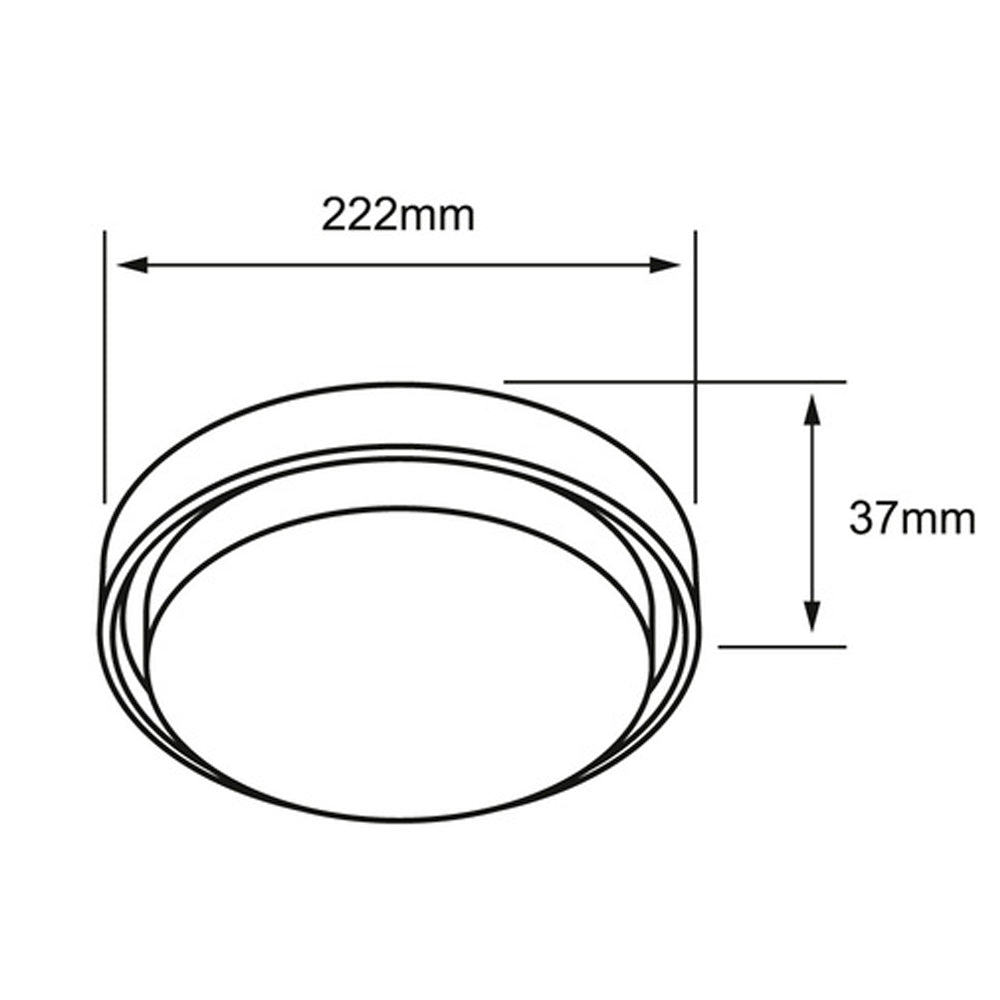 EXT PLAFONES LED 24W127V6500K GRIS NENQUE II