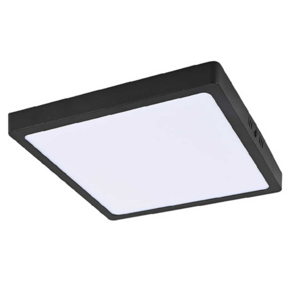LUM LED SOBREPONER CUADRADO 24W 3000K 100-240V NEGRO